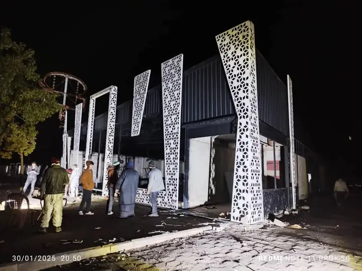 Laser-Cut Decorative Metal Facade — Aleppo Showroom — 2