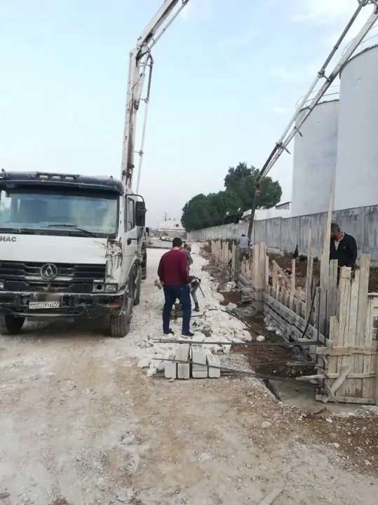 الإشراف على صبّ الأساسات